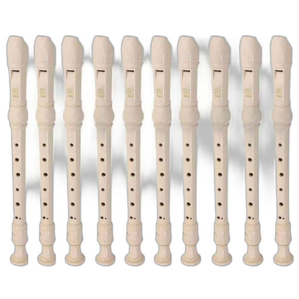 Flauta Doce Yamaha YRS24B Barroca Kit c/ 10 Flautas