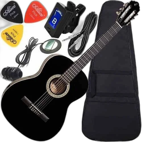 Kit Violão Giannini Eletroacústico Aço C/ Acessórios S14 Bk