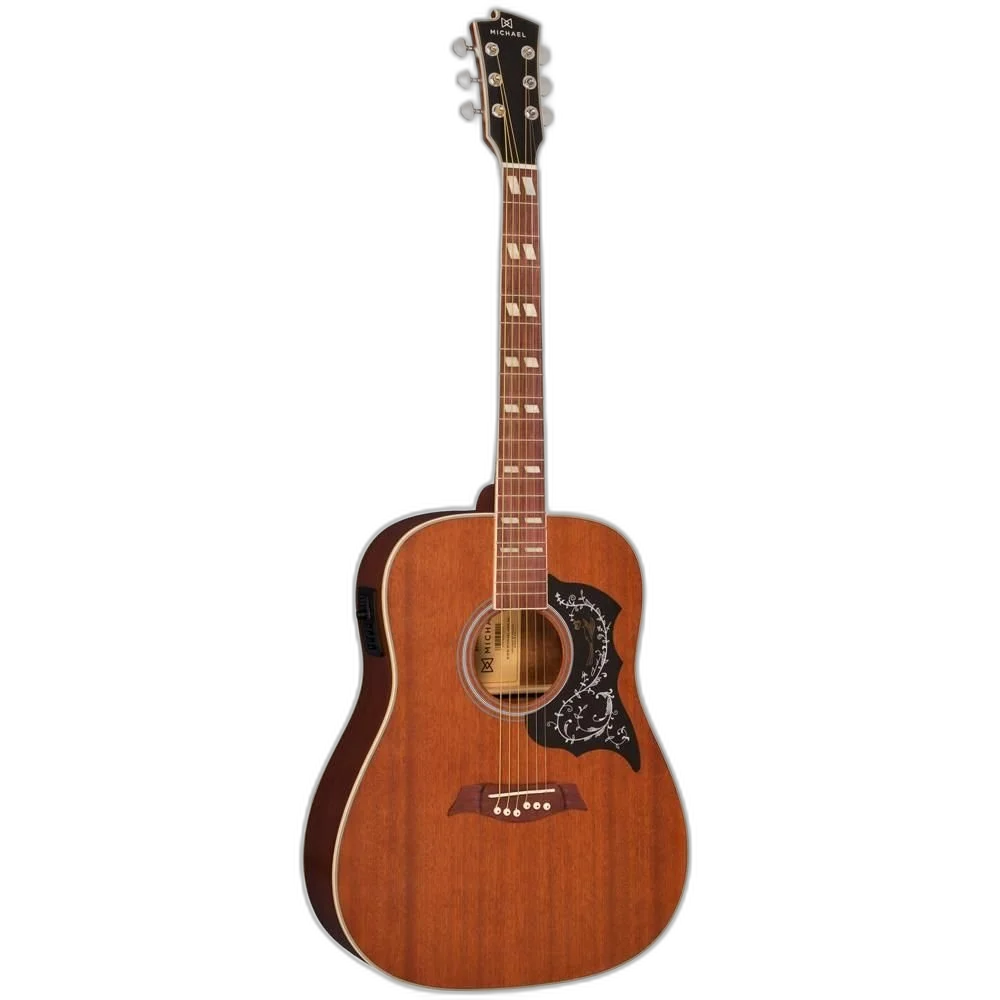 Violão Folk Michael VM925 Mahogany + Capa + Correia