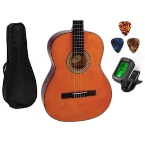 Kit Violão Giannini Start N14 com Afinador Capa e Palhetas Estudo Nylon Natural Acústico