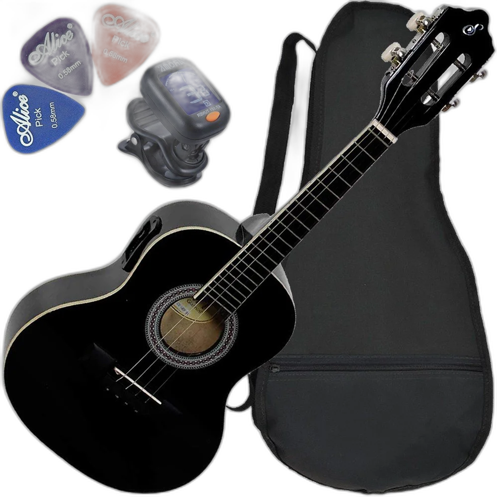 Cavaquinho Eletroacústico GIANNINI CS14 EP Preto + Capa + Afinador + Palhetas
