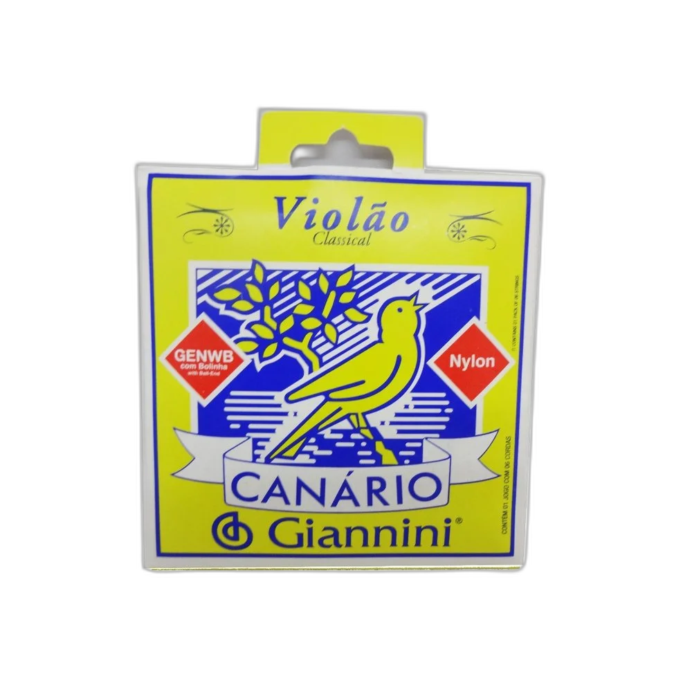 Encordoamento Para Violão Nylon Canário Giannini Com Bolinha Encordoamento 6 Cordas