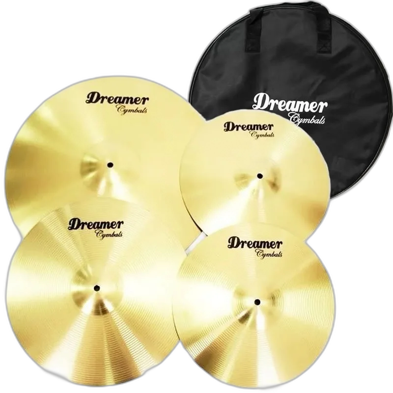 Kit De Pratos Para Bateria Dreamer Brass 14/16/20 + Bag