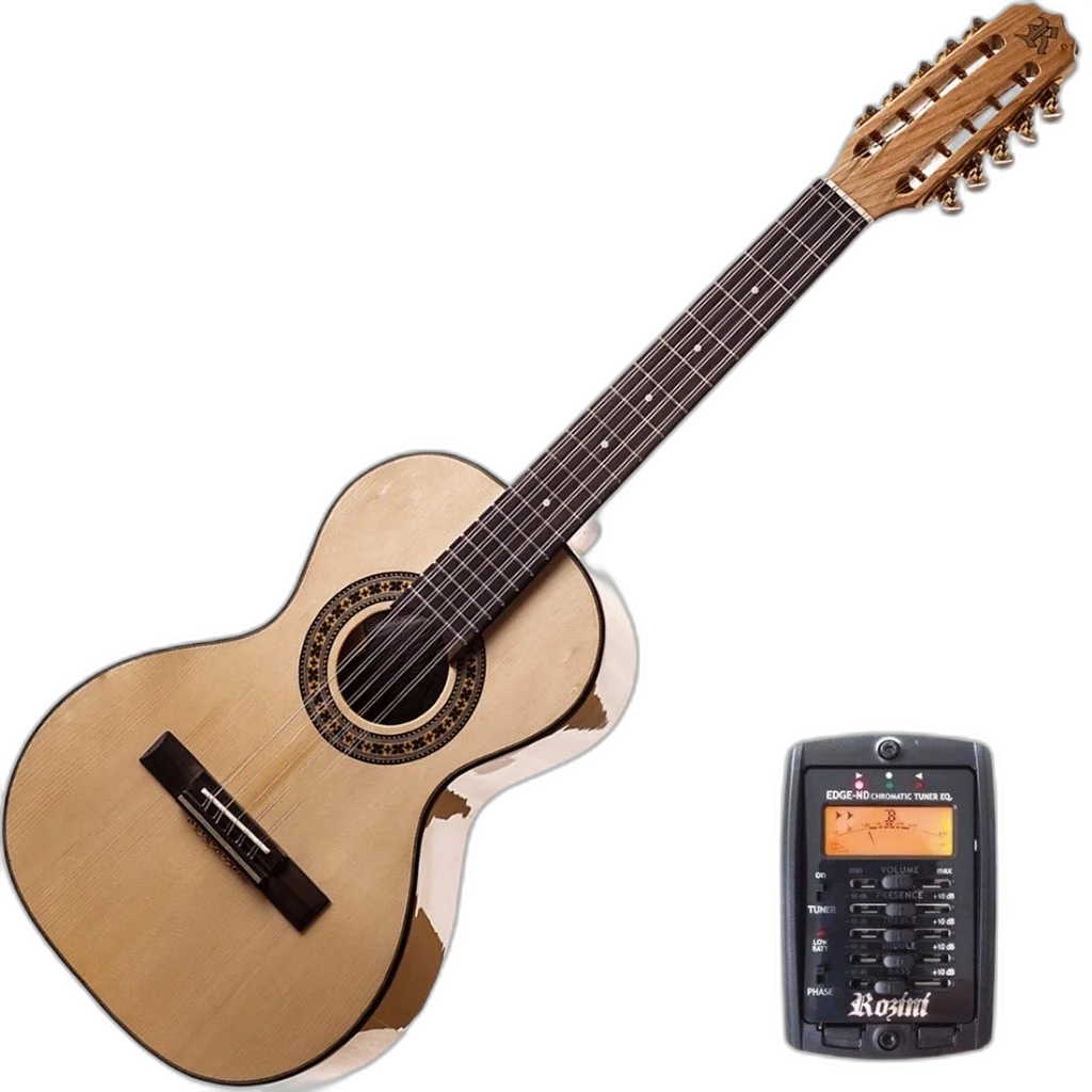 Kit Viola Rozini Rv217 Cinturada Dourada Eletrica Captação