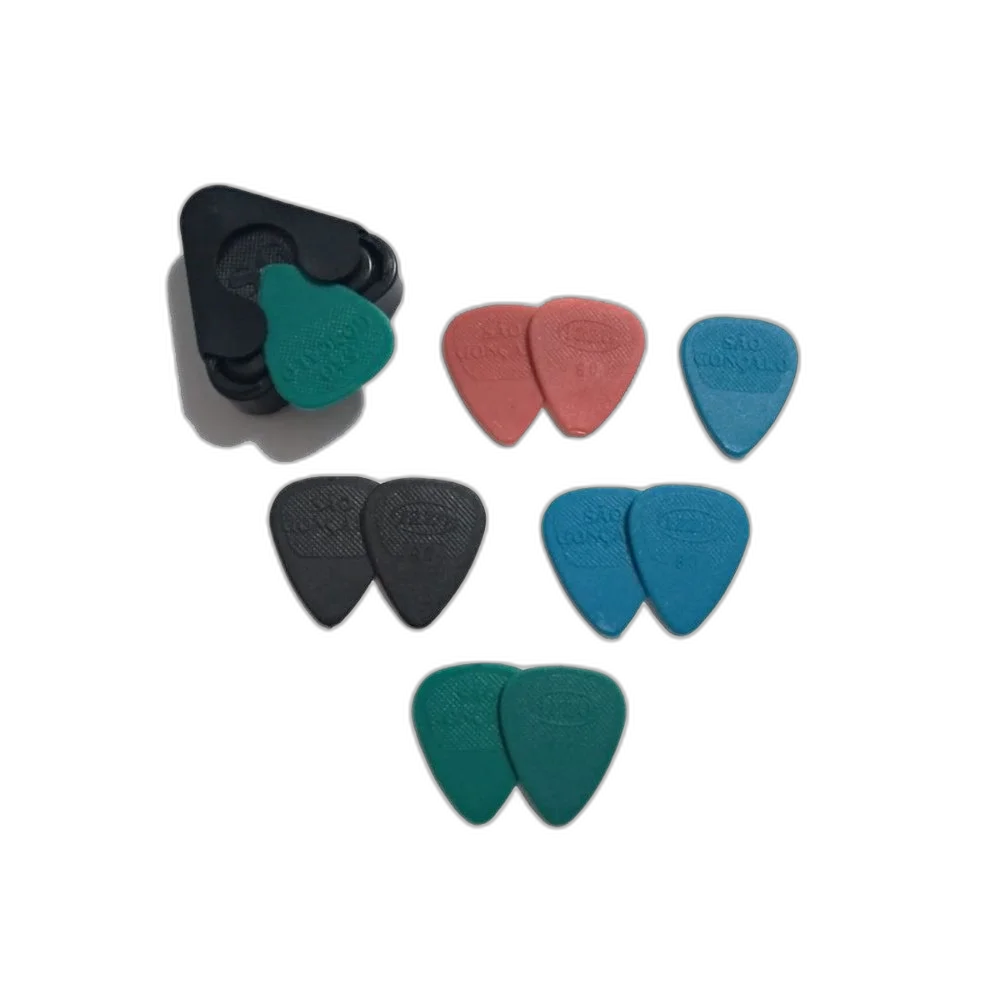 Kit Porta Palheta 10 Palhetas São Gonçalo Nylon 080mm Média