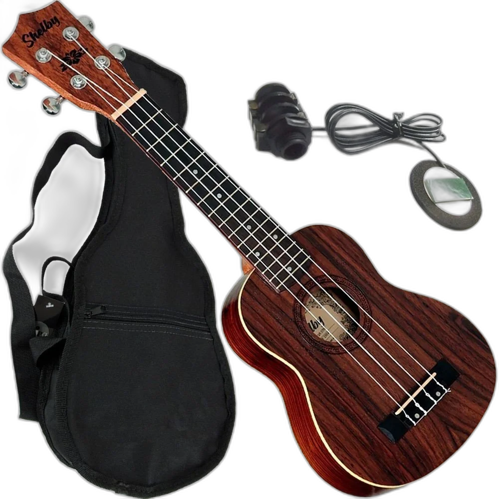 Ukulele Soprano Eletroacústico Canhoto Su21r Shelby + Capa