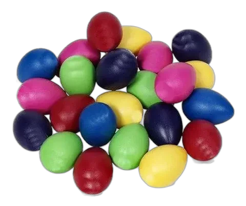 Kit 3 Ganza Ovinho Colorido Torelli Percussão Chocalho Eggs