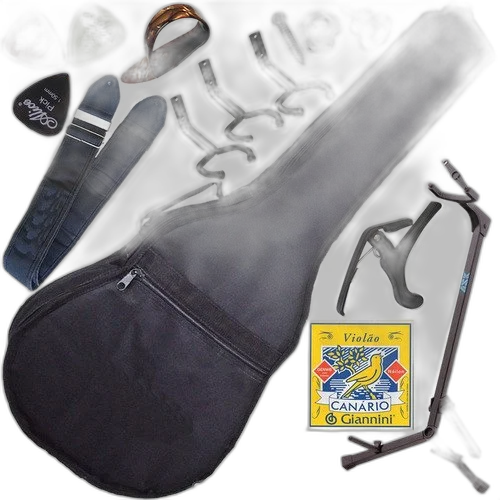 Kit Capa Acolchoada Violão Folk Com Multi Acessórios + G3s