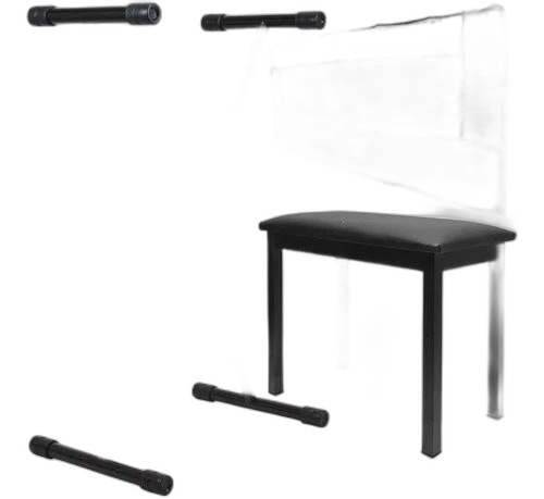 Kit Suporte Teclados E Pianos + Banco Estofado + Cobertura
