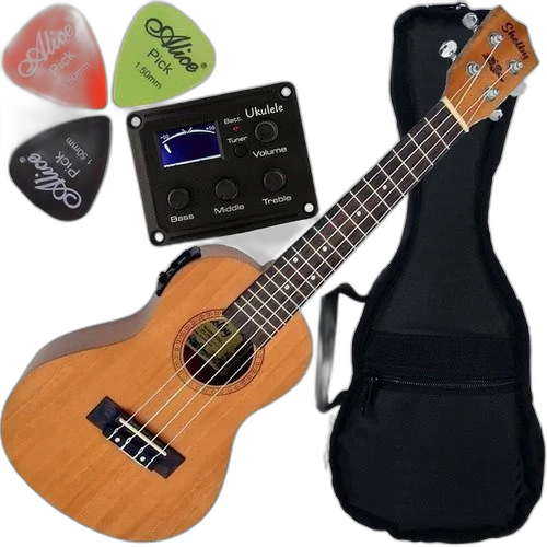 Kit Ukulele Shelby Concerto Elétrico C/ Equalizador Su23me