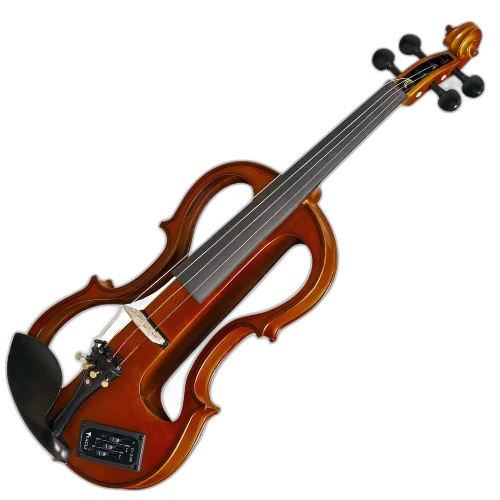 Violino Elétrico Eagle EV-744 4/4 com Captador Piezo Equalizador 2 Bandas Arco Breu Espaleira Estojo e Fone