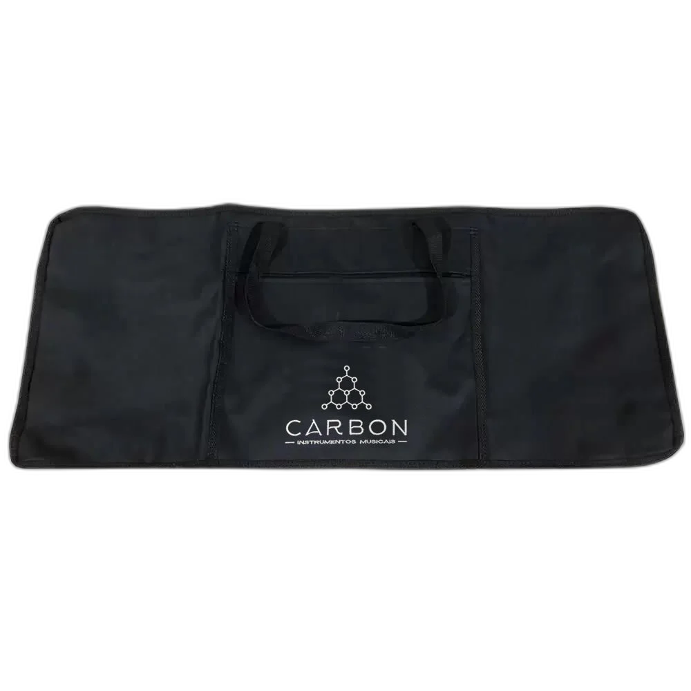 Capa Bag Simples Para Teclado 5/8 Preto Alças Nas Costas Preto
