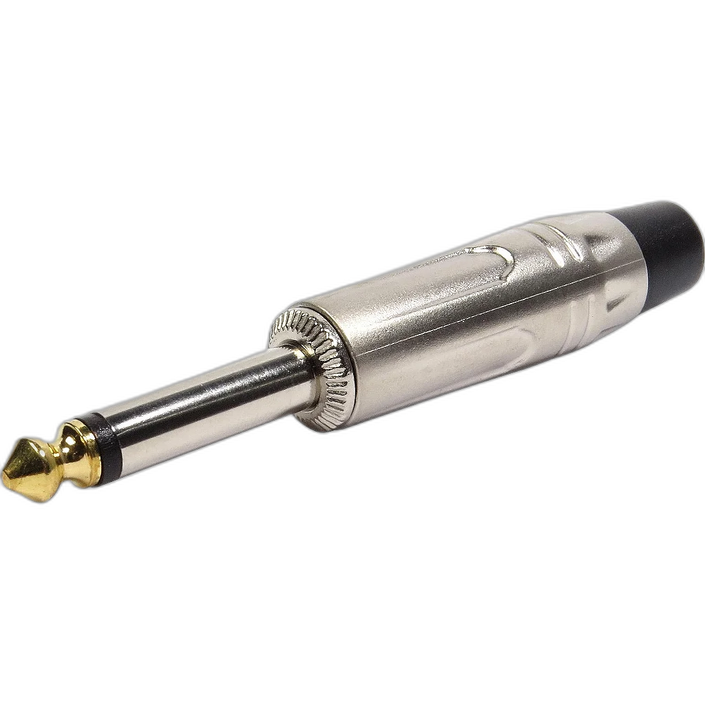 Plug P10 Mono Metal 1/4 Com Ponta Dourada Devox