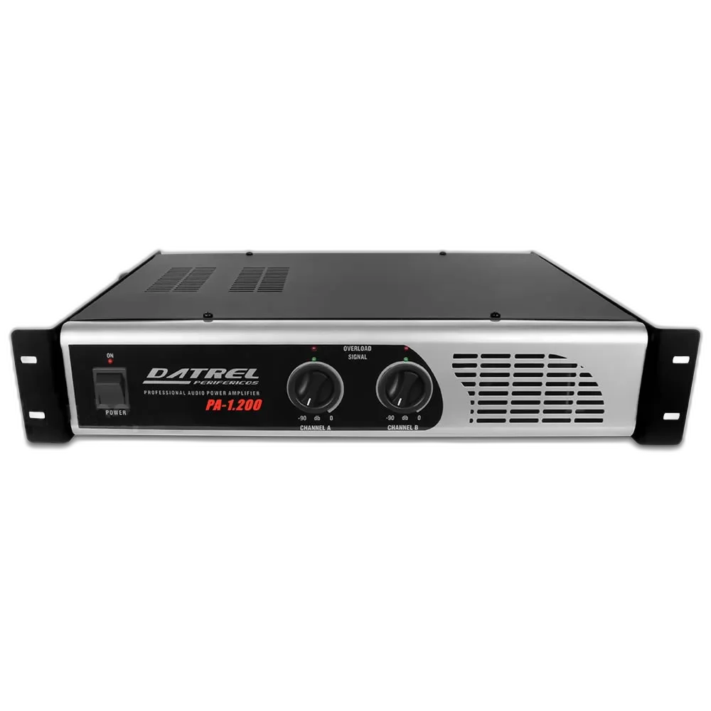 Potência de Som Amplificador Profissional 200 Watts 4 Omhs PA1200 - Datrel