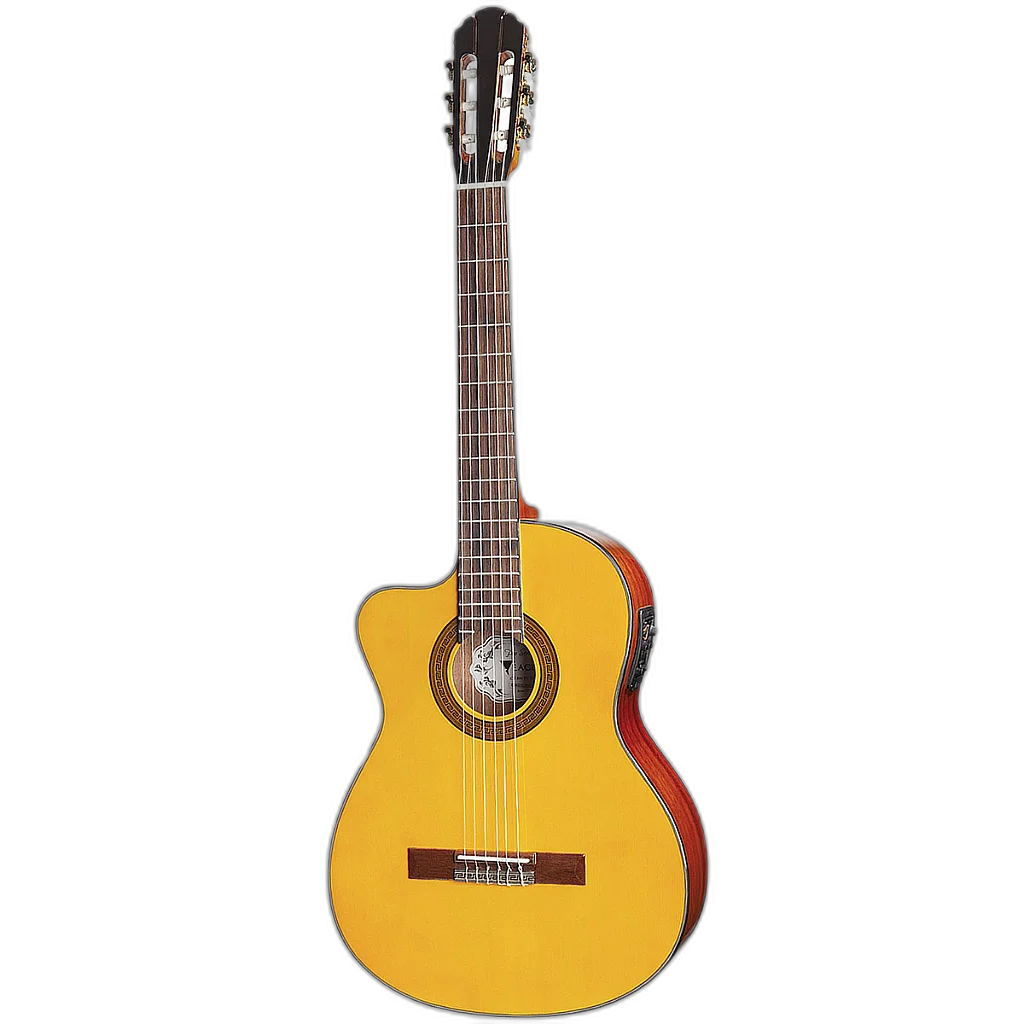 Violão Eletroacustico Canhoto Eagle Ch800 Nt Lh Clássico Cutway Natural