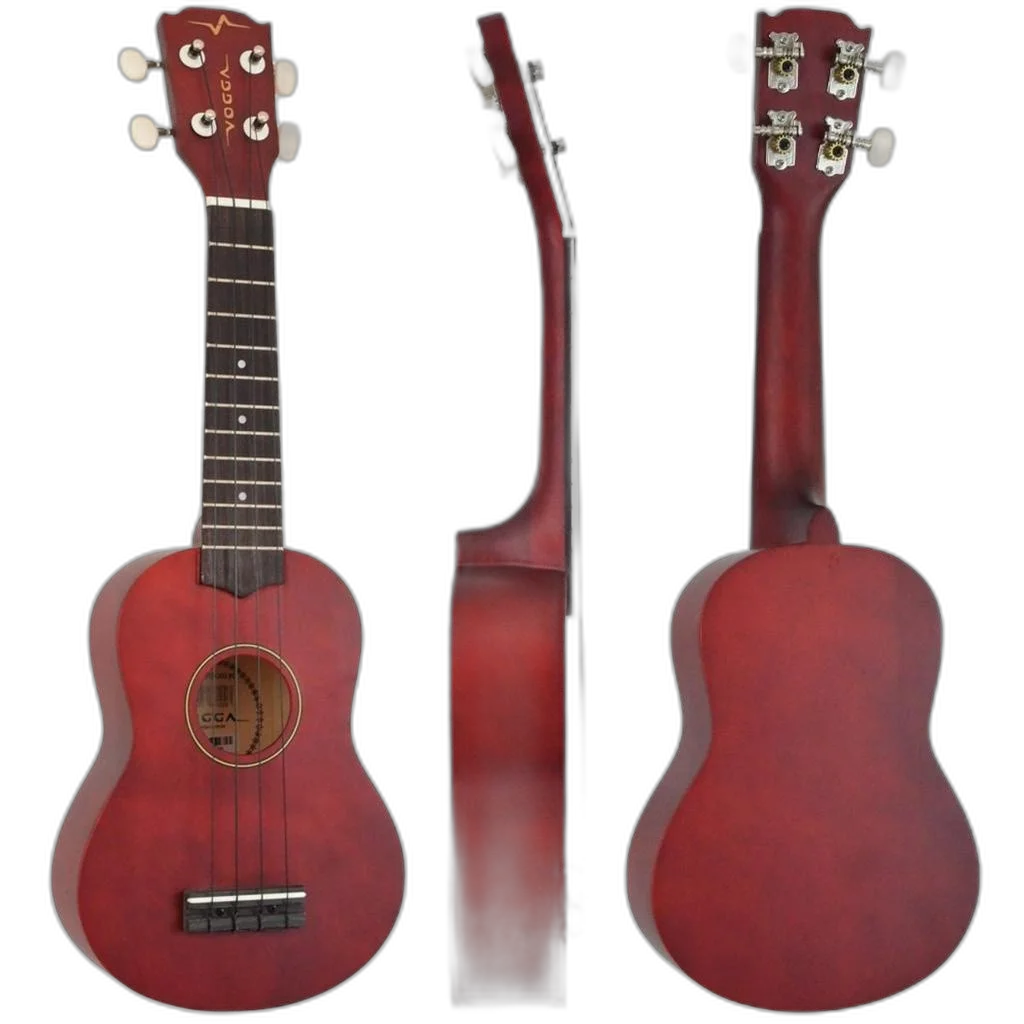 Kit Ukulele Soprano Elétrico Ativo Vogga VUK303 BC - Brown Coffee Ux03