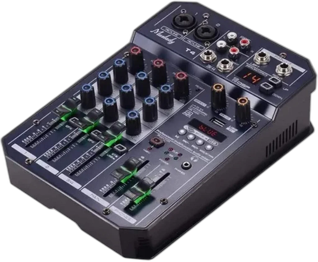 Mesa De Som 4 Canais Boxx T4 Interface Usb Lives E Gravações