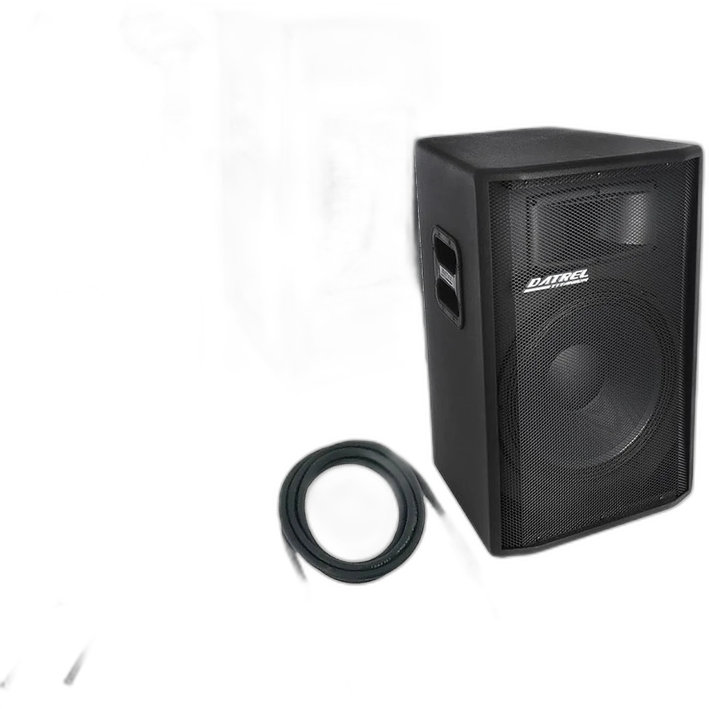 Kit Caixa de Som Datrel Ativa e Passiva Falante 15" 600w Rms Titanium Bluetooth Usb CSX03
