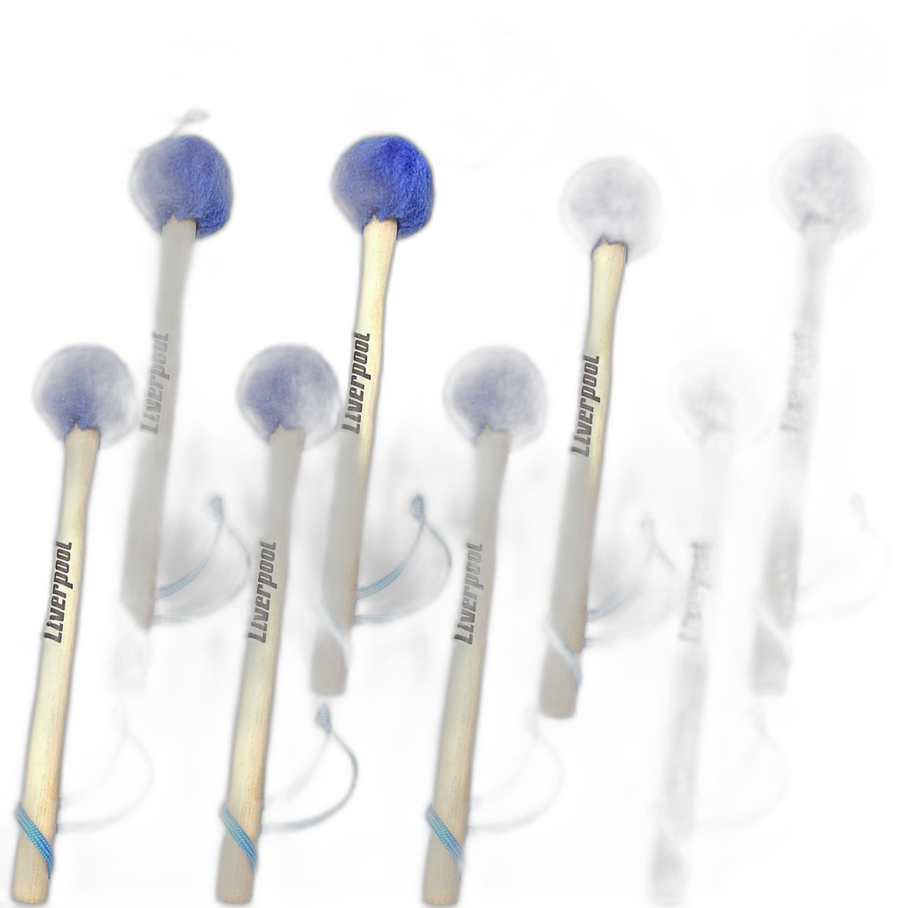 Kit 10 Maçaneta Liverpool Cabo Madeira 300mm Pelúcia Azul MC48A
