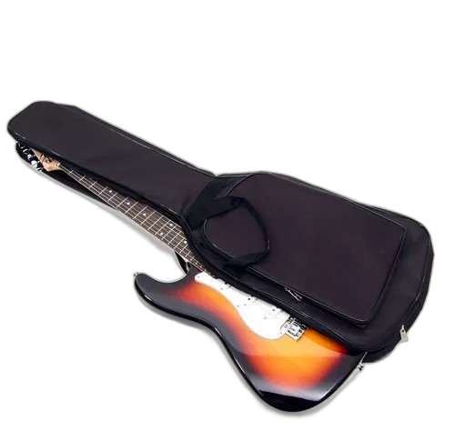 Capa para Guitarra Acolchoada Preta Carbon