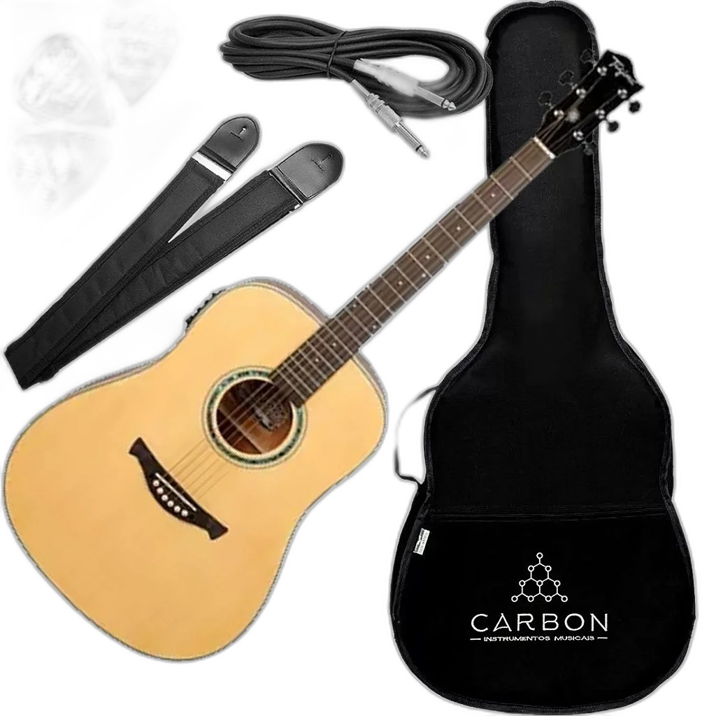 Violão Tagima Eletrico Woodstock Tw-25 Folk - Natural Satin + Vx01