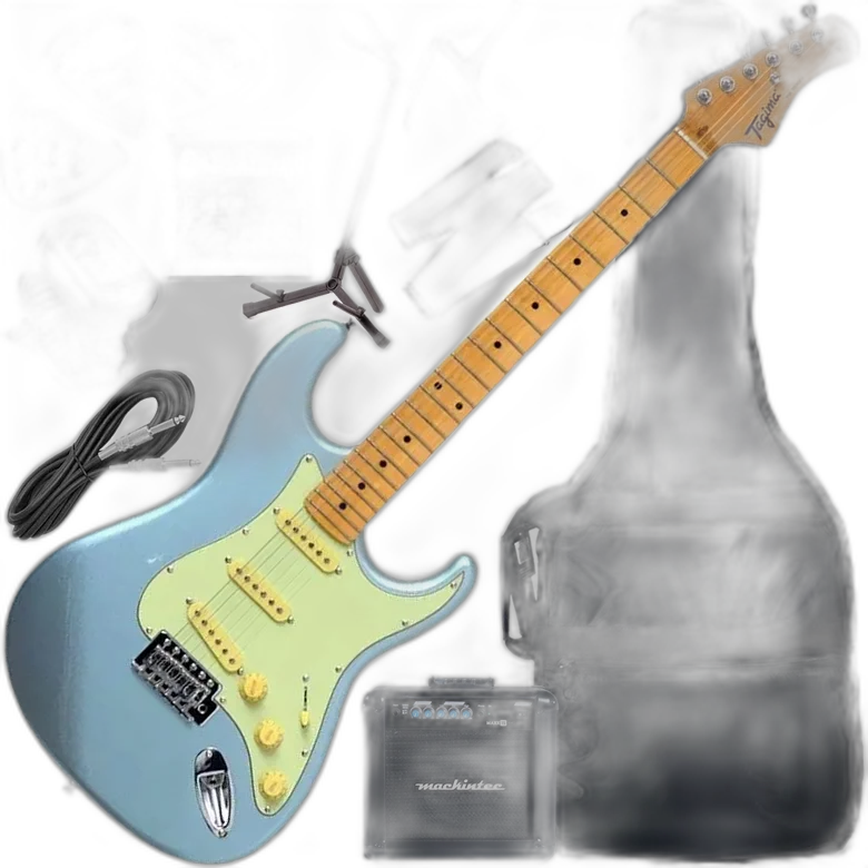 Kit Guitarra Elétrica Strato Tagima Woodstock Tg530 Azul Metálico Gx03