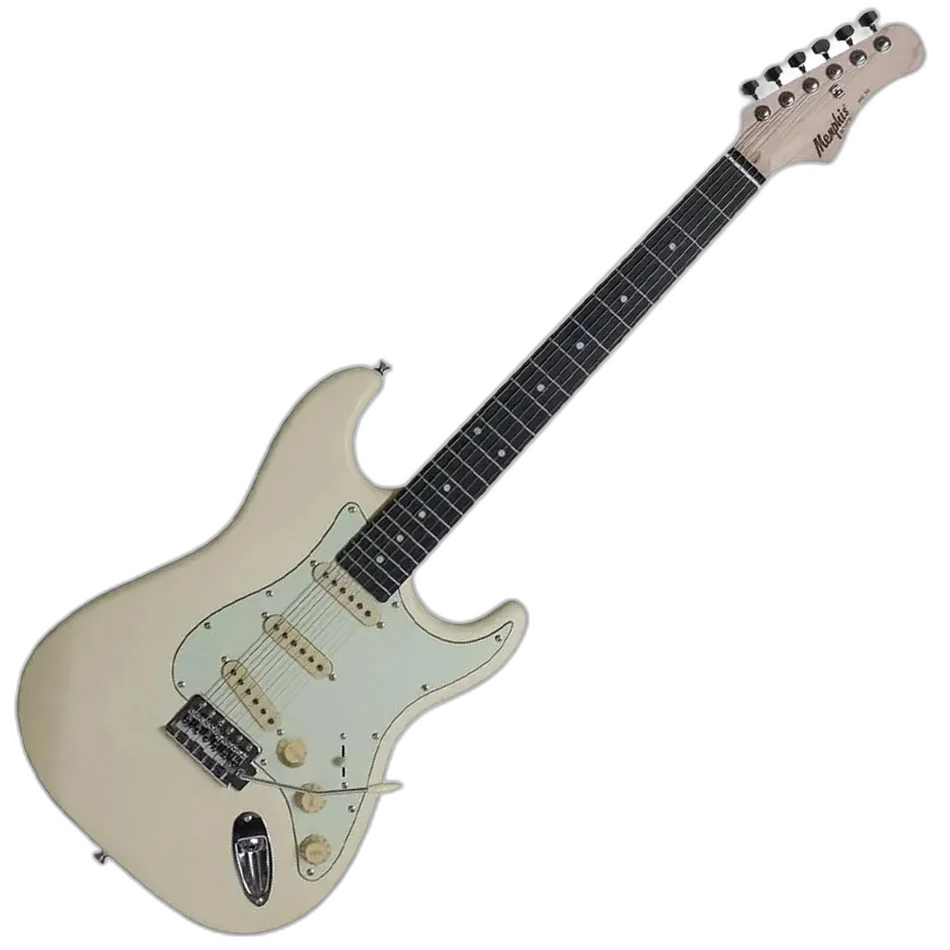 Kit Guitarra Elétrica Strato Tagima Memphis MG-30 Wh Branco Gx03