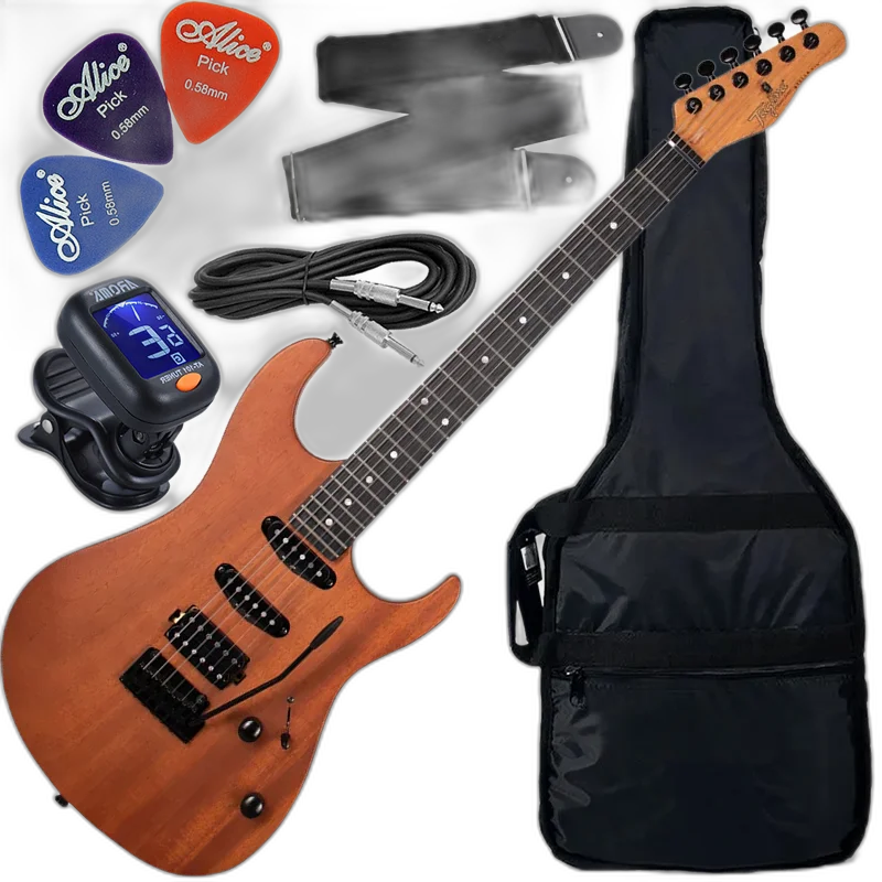 Kit Guitarra Elétrica Strato Tagima Stella NTS DF Mahogany Gx01