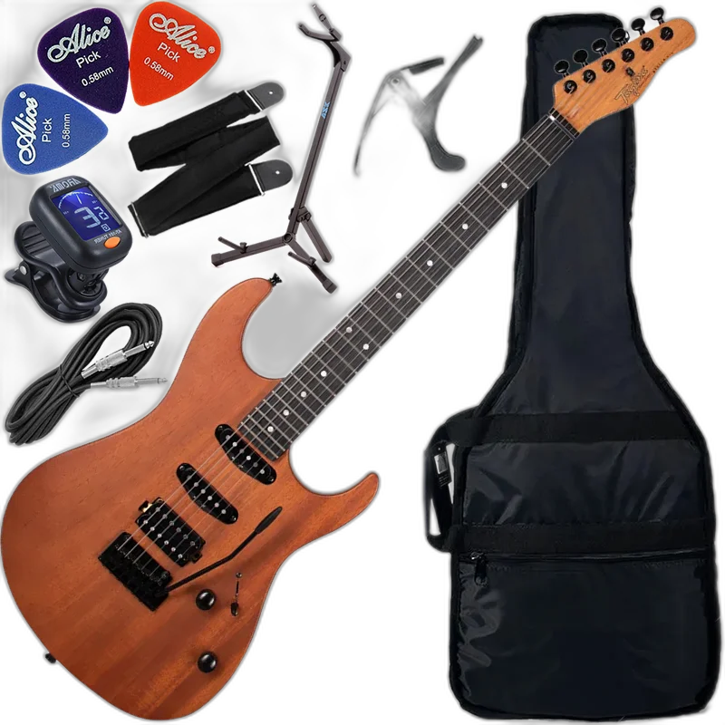 Kit Guitarra Elétrica Strato Tagima Stella NTS DF Mahogany Gx02