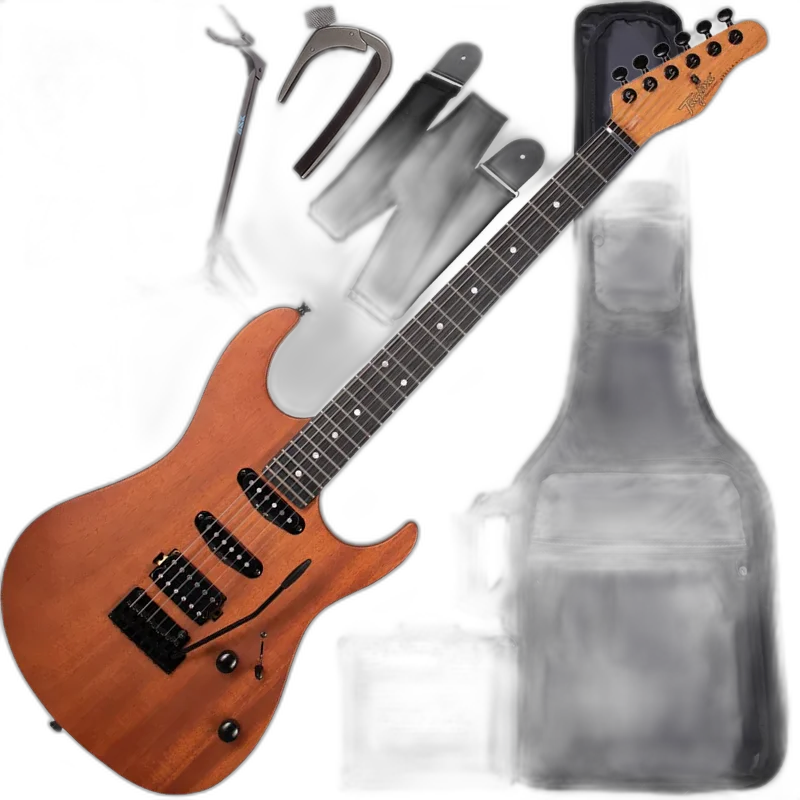 Kit Guitarra Elétrica Strato Tagima Stella NTS DF Mahogany Gx04