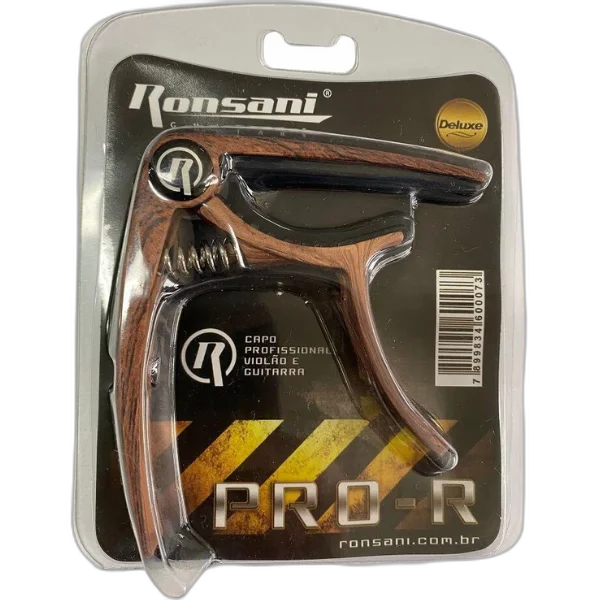 Capotraste Ronsani Violão Nylon Pro R Deluxe Wood - 0517