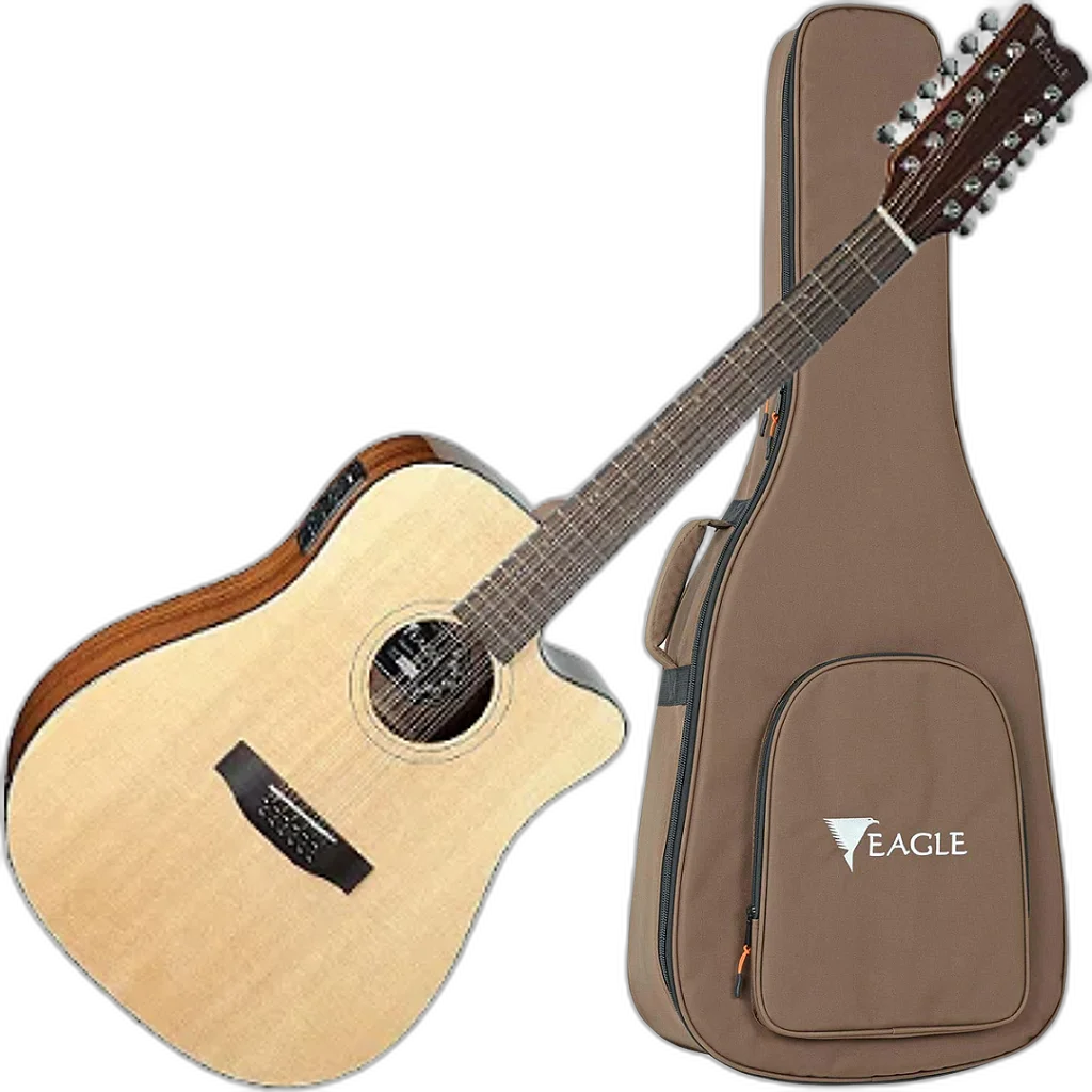 Violão Folk 12 Cordas Eletroacústico EMD430 CE12 Eagle NT