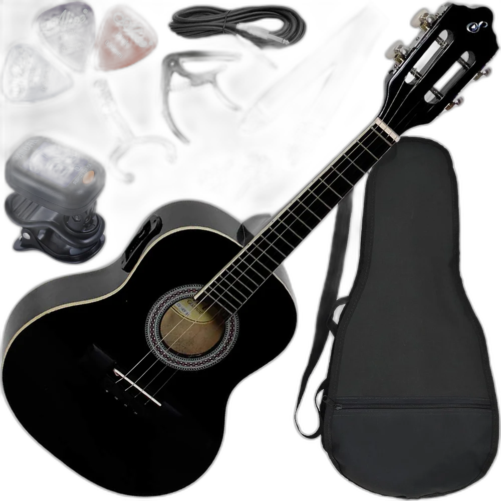 Kit Cavaquinho Eletroacústico Giannini Start CS-14 EP Preto