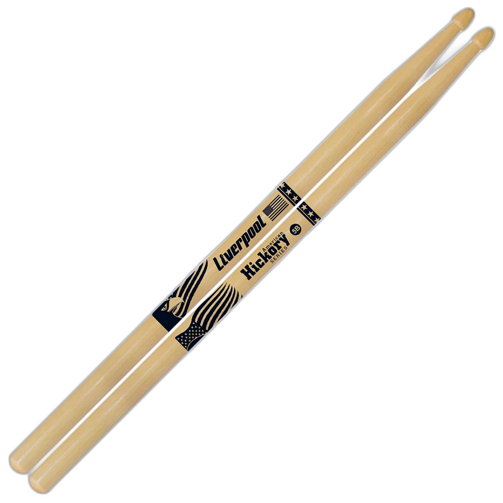 Baqueta Liverpool HY 5BM American Hickory 5B com Ponta de Madeira