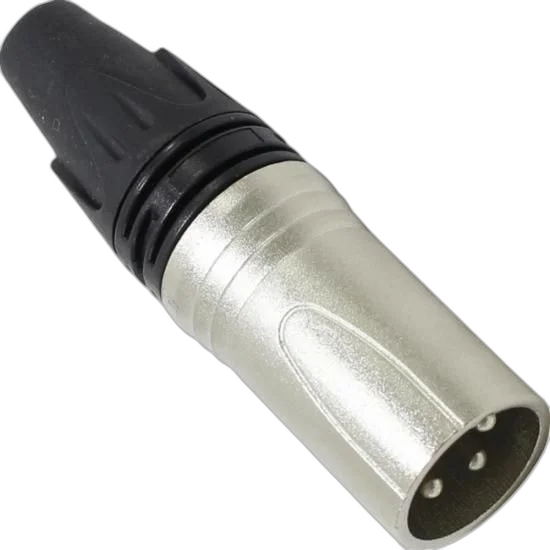Conector Xlr Canon Macho 3 Pinos Prata XLR501 Devox