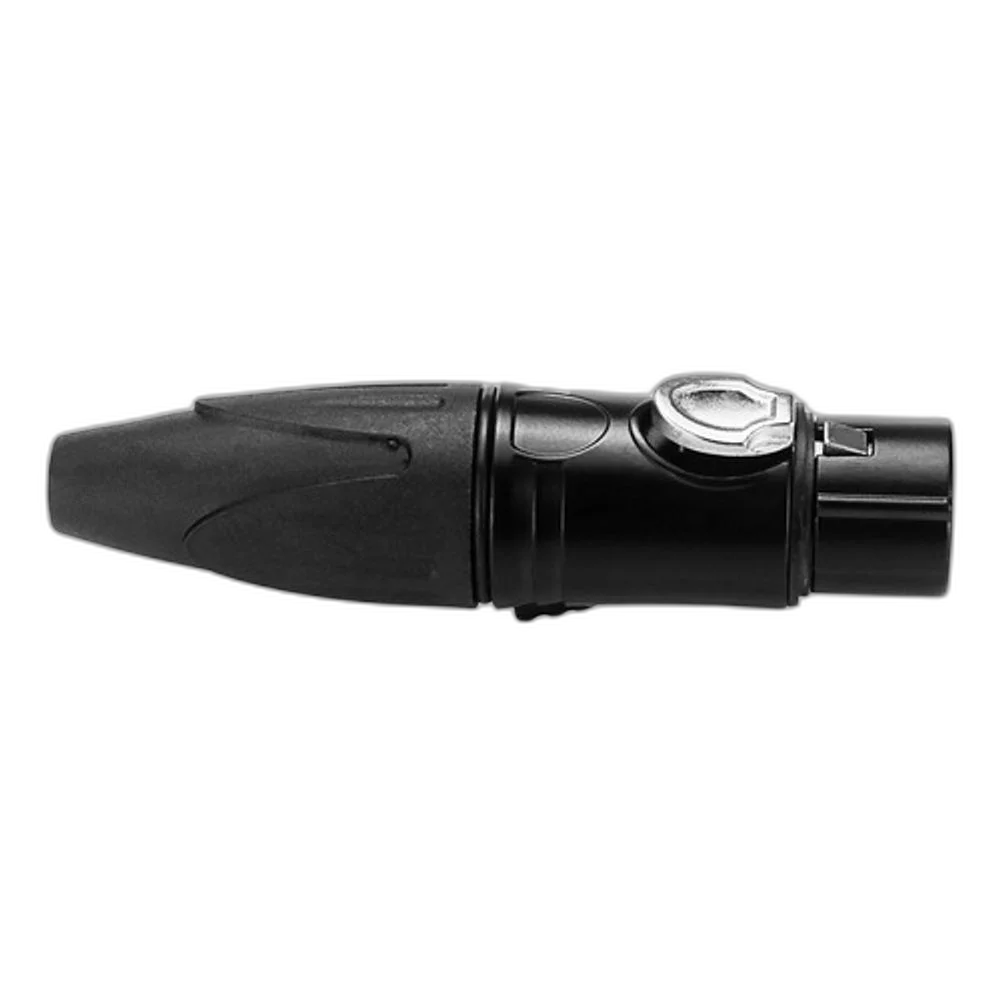 Conector Xlr Canon Femea 3 Pinos Preto XLR502 Devox
