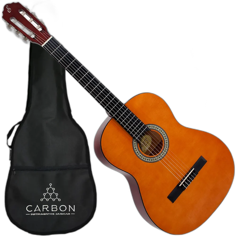 Kit Violão Acústico Canhoto Giannini N14 Natural C/ Capa Palhetas Afinador
