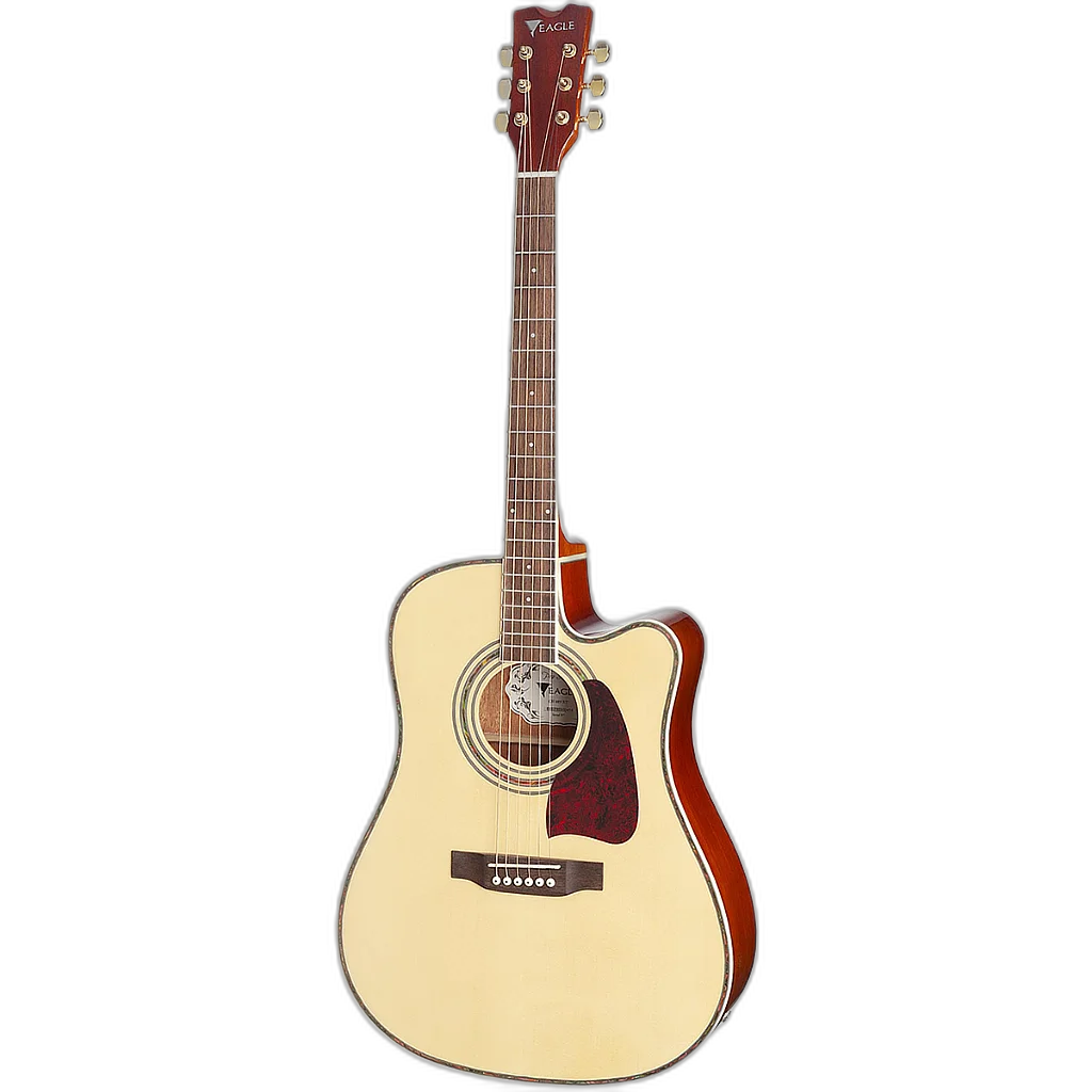 Violão Folk Eletroacústico Eagle CH889 Natural Dreadnought