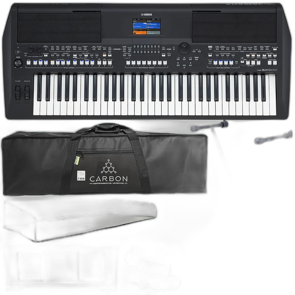 Kit Teclado Arranjador Yamaha PSR-SX600 Interface Áudio/Gravação Tx01