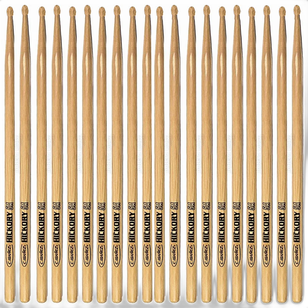 10 Pares de Baquetas C.Ibanez 5ADRH Dragon Hickory Ponta Madeira 5A