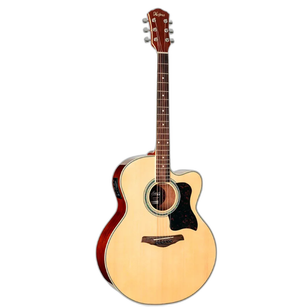 Violão Eletroacústico Mini Jumbo Hofma HMJ223 Satin Natural