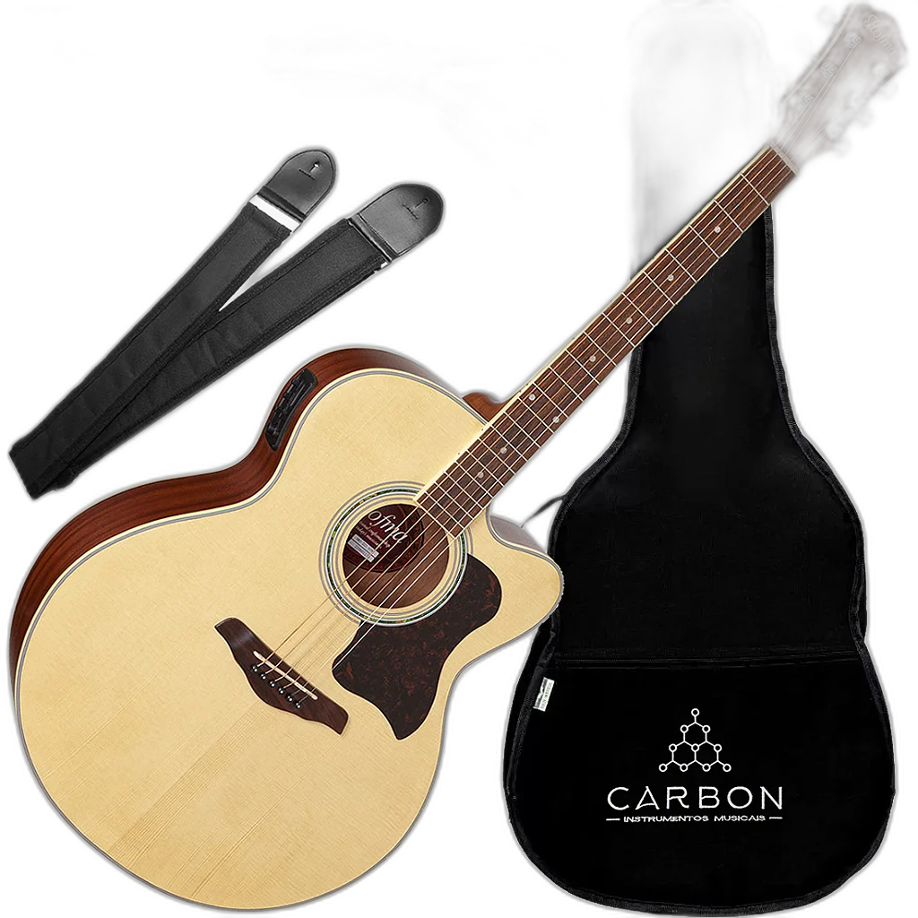 Kit Violão Eletroacústico Mini Jumbo Hofma HMJ223 STNT Vx01