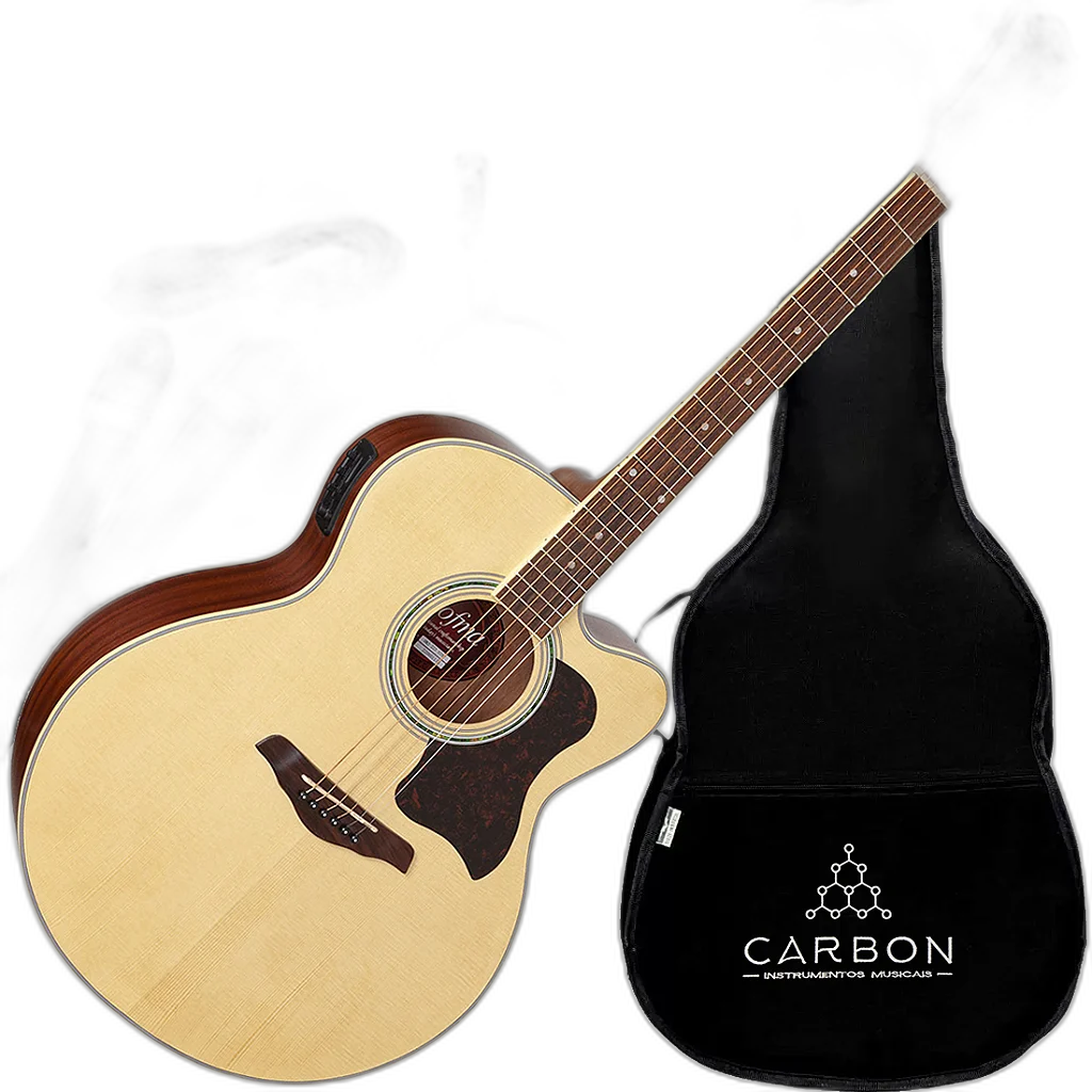 Kit Violão Eletroacústico Mini Jumbo Hofma HMJ223 STNT Vx02