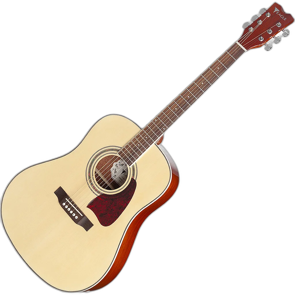 Kit Violão Eletroacústico Eagle Ch888 Natural Folk Aço Vx01