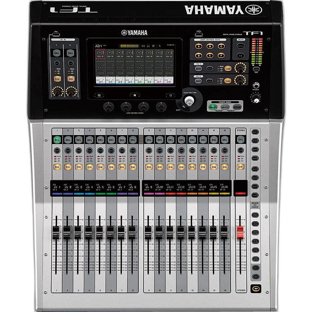 Mesa de Som Yamaha TF1 Digital 40 Canais Bivolt Preta/Prata