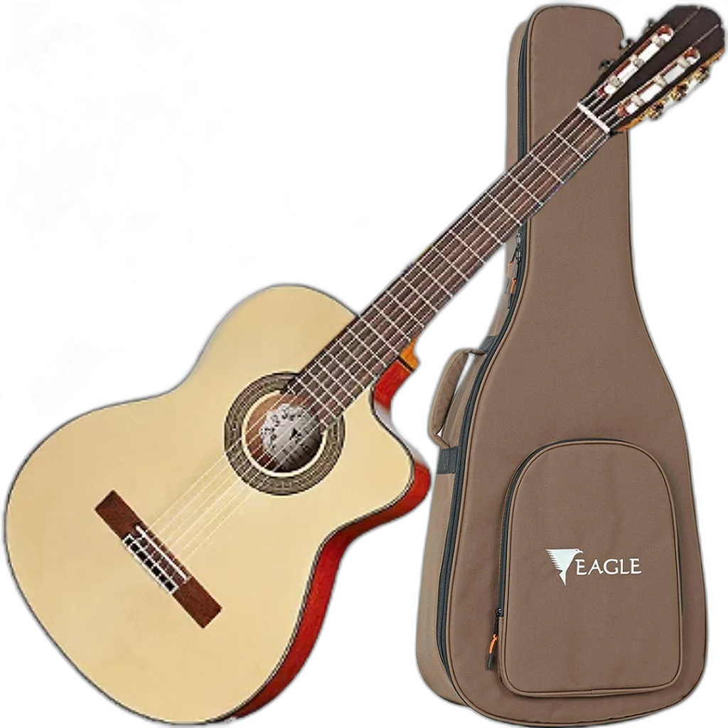 Kit Violão Eletroacustico Cutaway Eagle Ch800 NT Natural Vx03