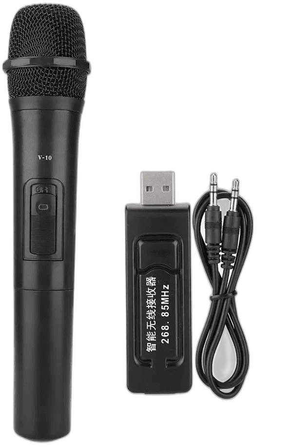 Microfones Sem Fio Sinal Forte Digital Igreja Karaokê Mic-2809 Periga
