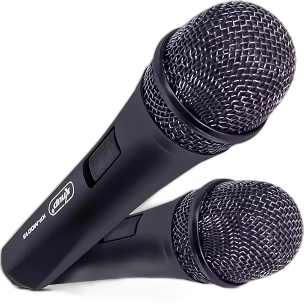 Microfone Com Fio Duplo Dinâmico Profissional KP-M0015 Knup