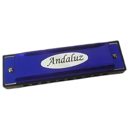 Gaita de Boca Andaluz FTJH1020A Azul Diatônica em C - Dó