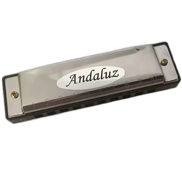 Gaita de Boca Andaluz FTJH1020C Prata Diatônica em C - Dó